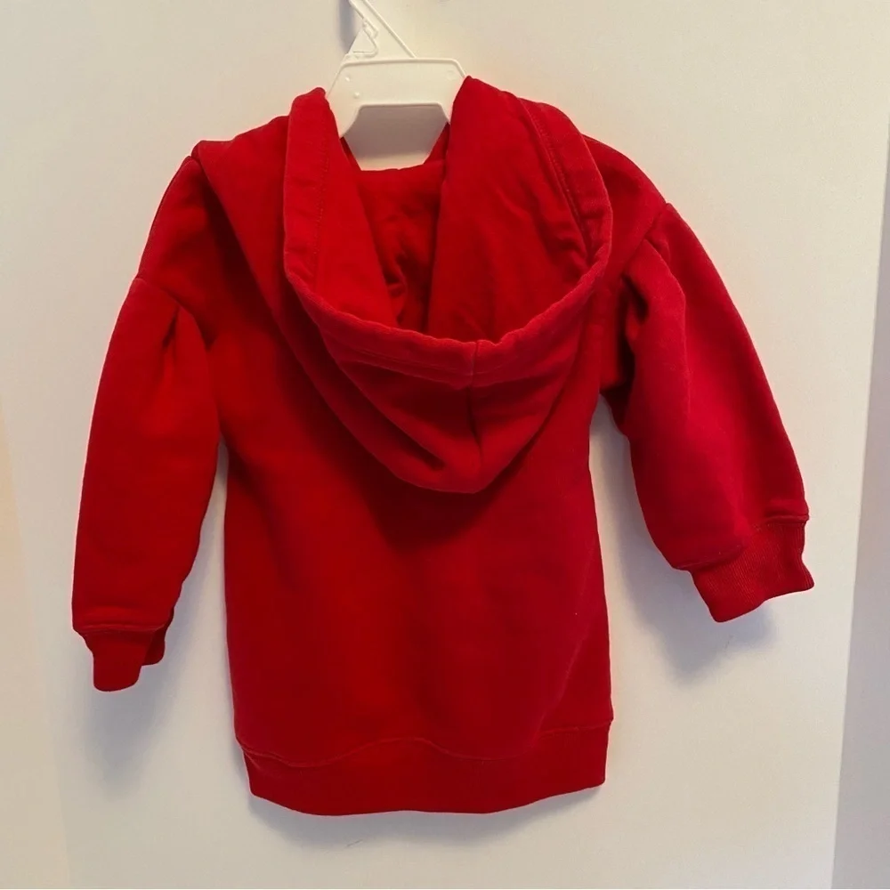Baby Gap Disney Minnie Mouse Graphic Hoodie Dress Red Size 12-18 Months